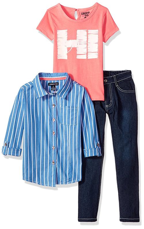 女童时尚针织上衣和裤子套装(更多款式可选) 【limited too】 服饰