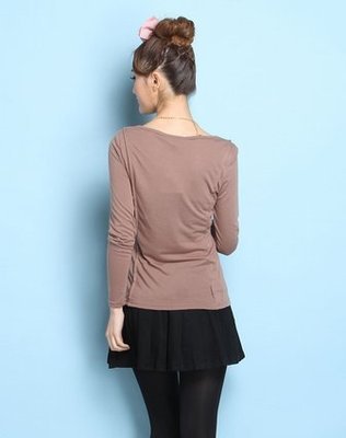 茵佳妮in-colour卡其色舒适时尚长袖针织衫5123-1210871027_唯品会