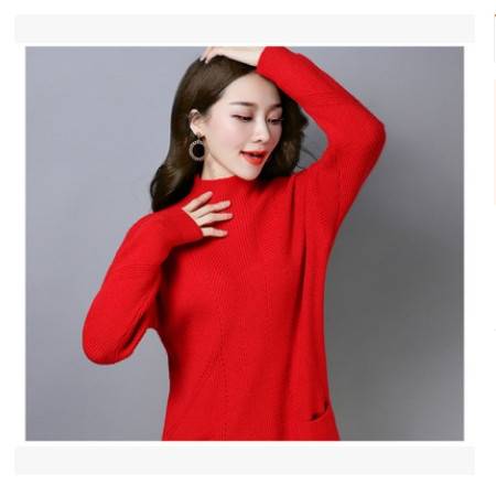 半高领加厚长袖毛衣裙 秋冬时尚韩版针织连衣裙的穿搭指南
